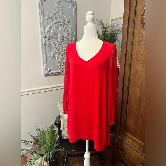Express | Dresses | Express Red Sheer Poet Sleeve Hi Low Mini Dress | Poshmark Express | Dresses | Express Red Sheer Poet Sleeve Hi Low Mini Dress | Poshmark